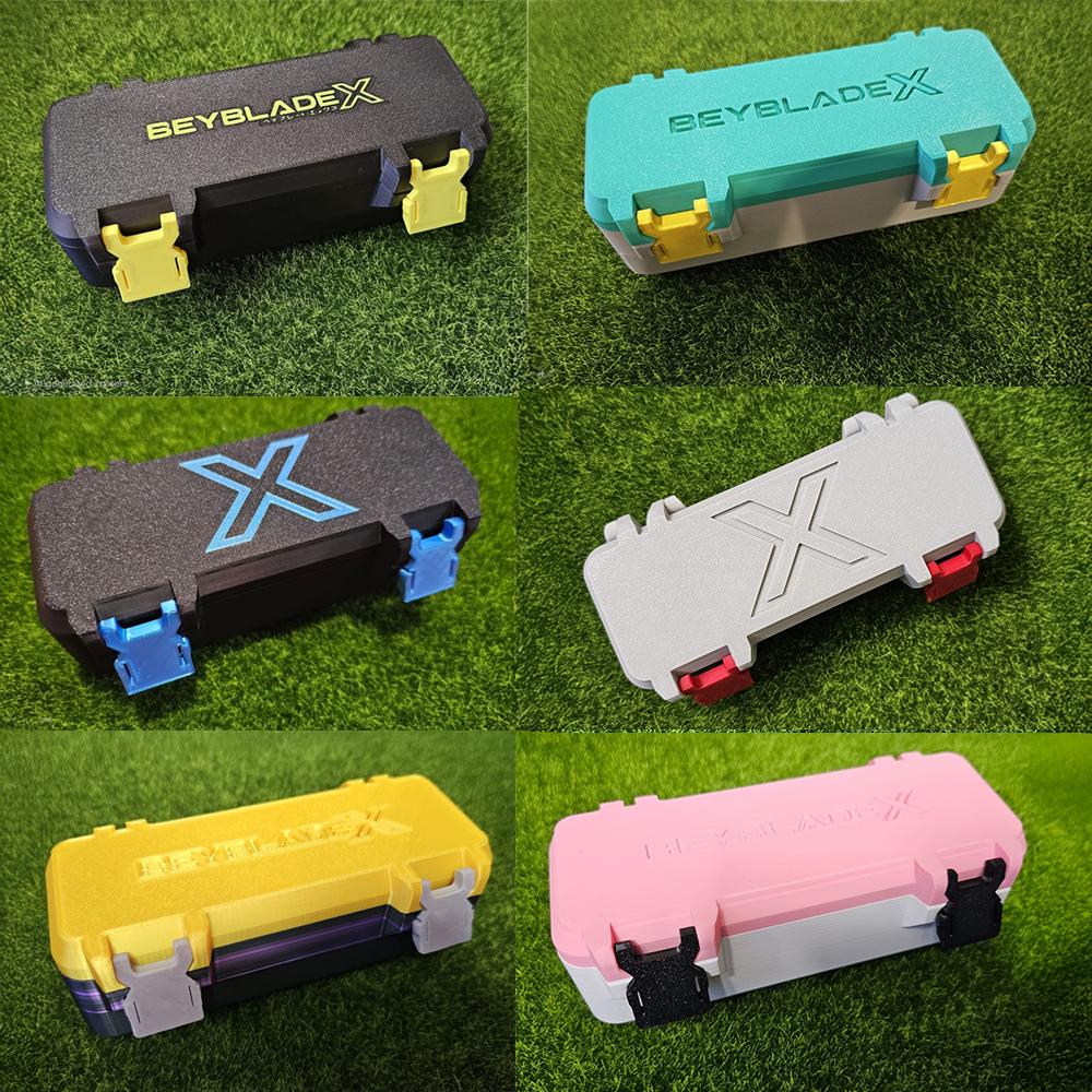 ベイブレードx　引退品　デッキベイブレード3個+ケース ベイブレードX]3on3デッキケースver3.1 (黒色ケース赤文字バージョン