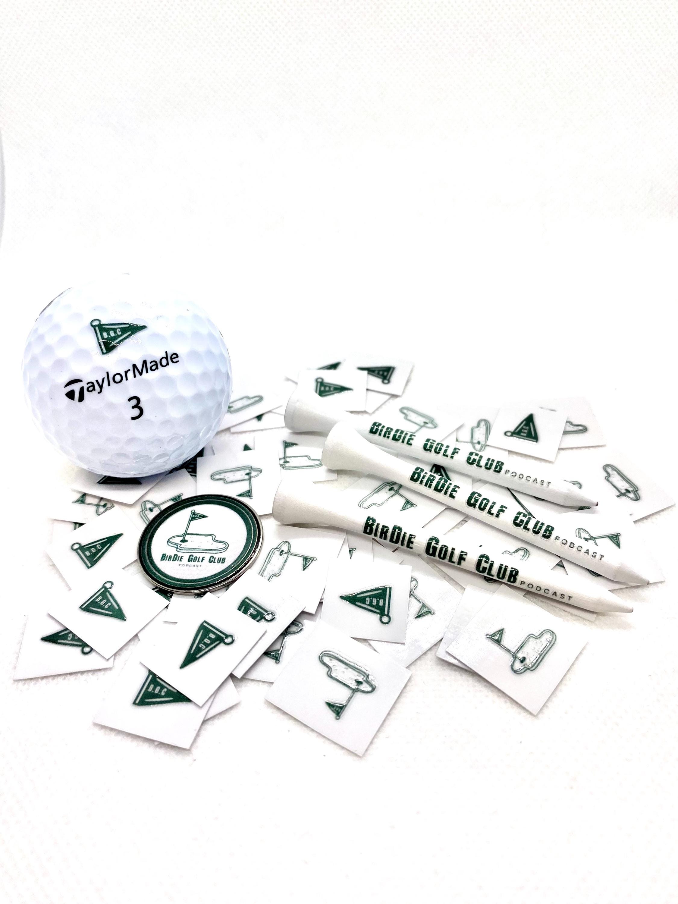 Personalised Golf Ball Markers | Custom Golf Ball Stamp using UV Ink Transfers | Unique Gifts for Men, Women, and Kid Golfers.