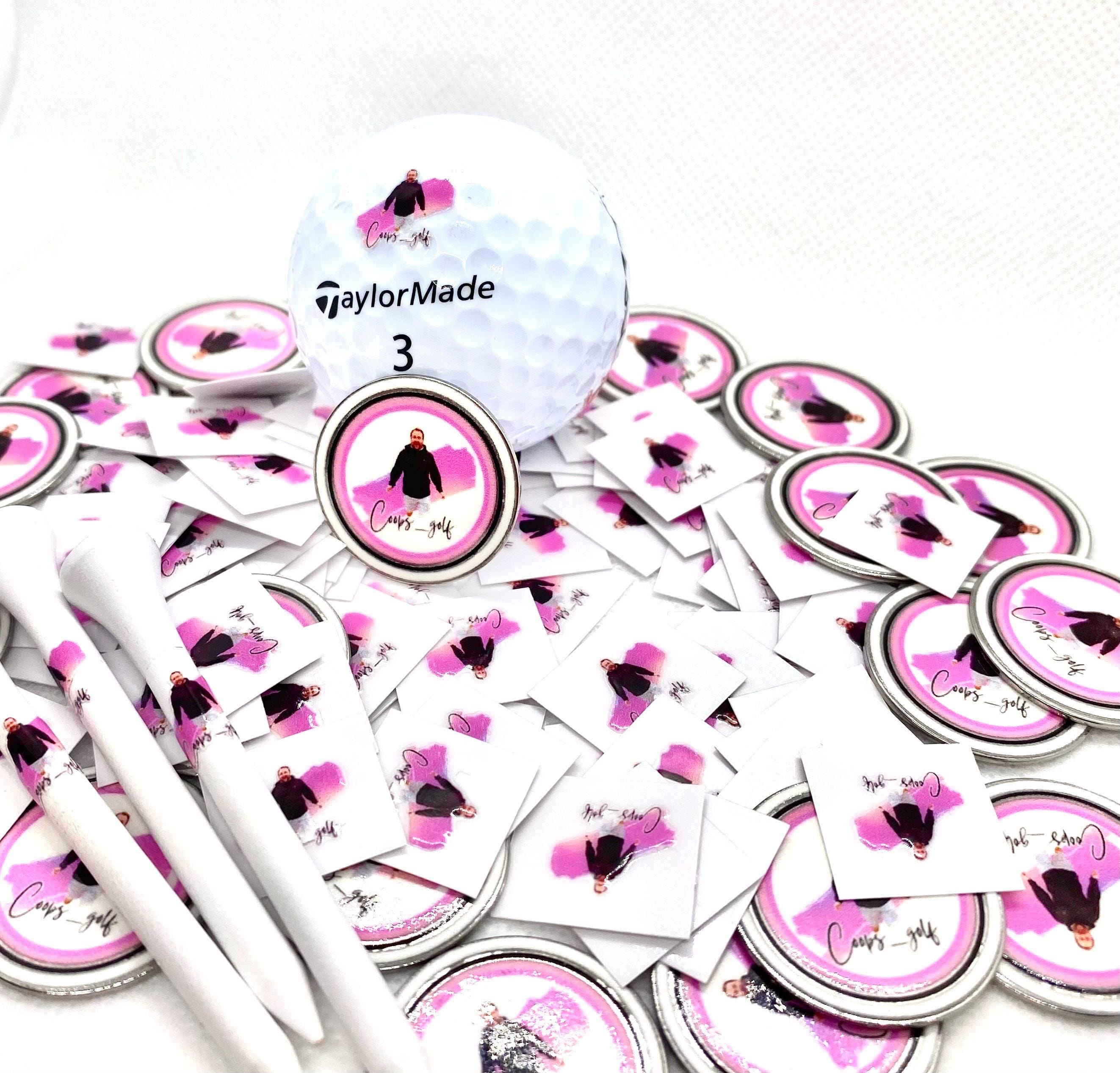 Personalised Golf Ball Markers | Custom Golf Ball Stamp using UV Ink Transfers | Unique Gifts for Men, Women, and Kid Golfers.