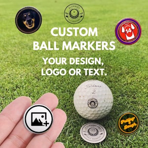 Personalised Custom Design Golf Ball Markers, Great Birthday Gifts, Christmas or Father&#39;s Day Gifts For Golfers,Golf Gifts, Ball Marker