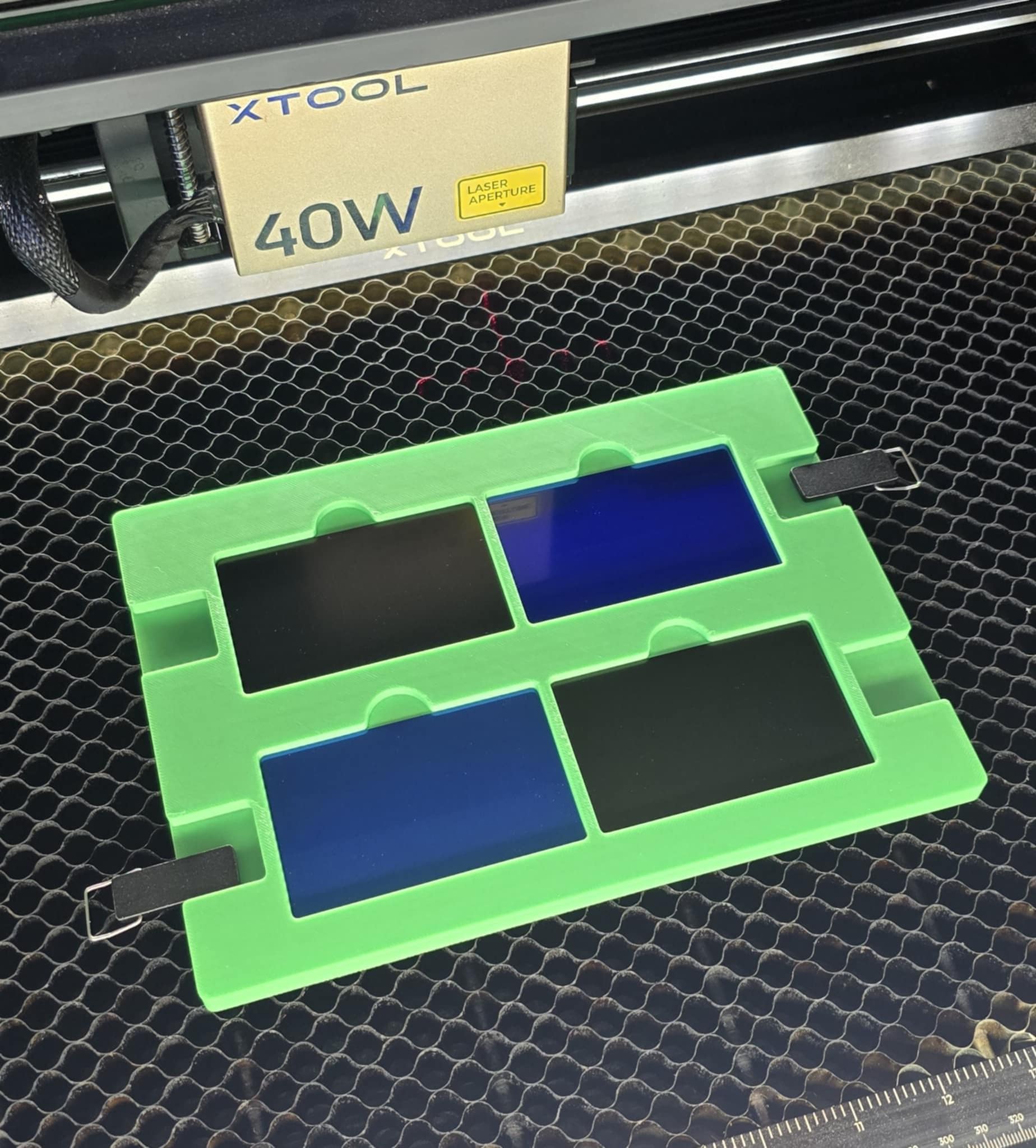 Custom xTool Jigs - Engraving Holders Built to Your Specs 3D Printed Green Jig Service