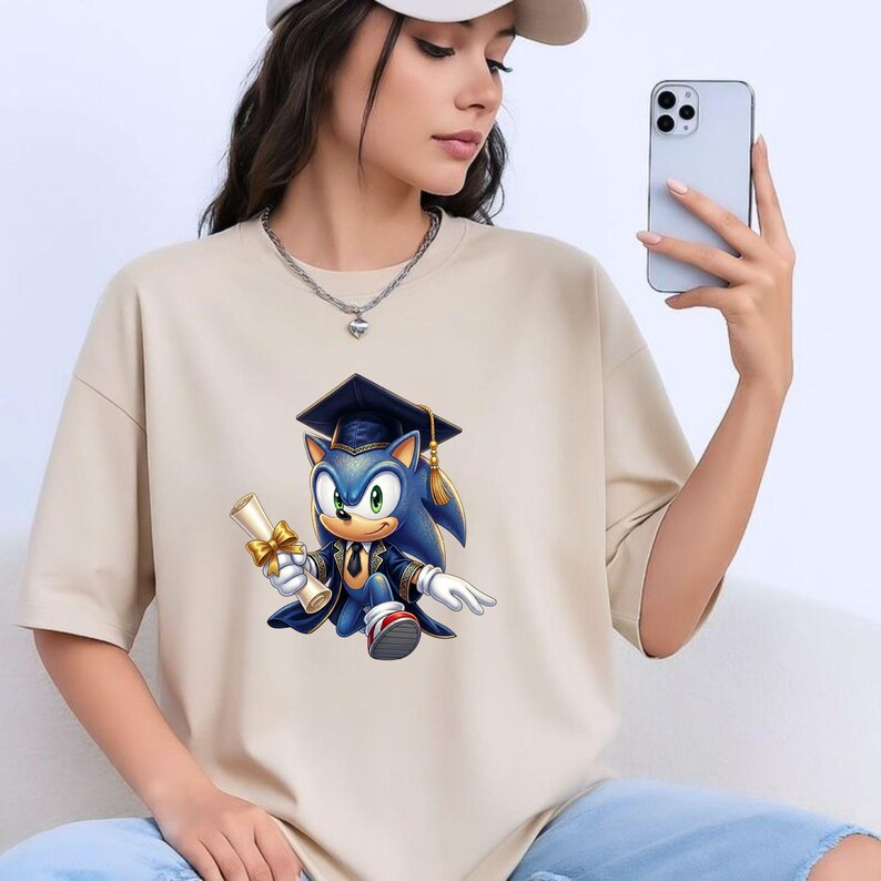 Sonic Graduation PNG, High-resolution Sublimation Design (digital ...