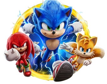 Sonic The Hedgehog, Sonic 3 PNG, High Quality Digital File, Sonic Clipart, Sonic Clipart.