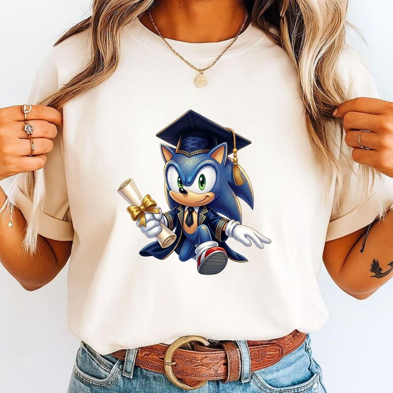Sonic Graduation PNG, High-resolution Sublimation Design (digital ...