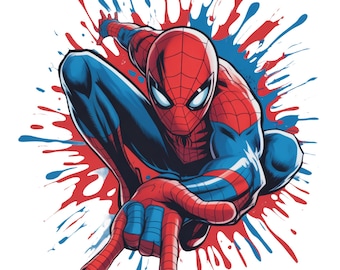 Spiderman PNG Digital Download | Superhero Sublimation Design | Avengers PNG File | Spiderman Printable Clipart