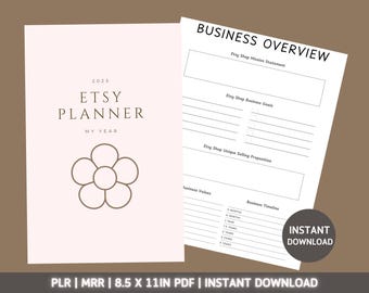 Planificador de tienda Etsy: Organizador de negocios de 40 páginas (Descarga PDF)
