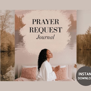 Digital Prayer Journal | Bible Study | Scripture Notebook | Canva Template
