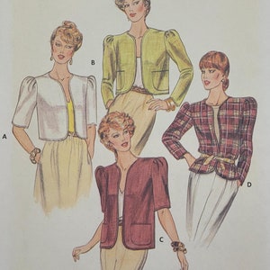 Uncut Vintage Butterick Sewing Pattern 4298 Misses Set of Lined Jackets Four Styles Size 6-8-10