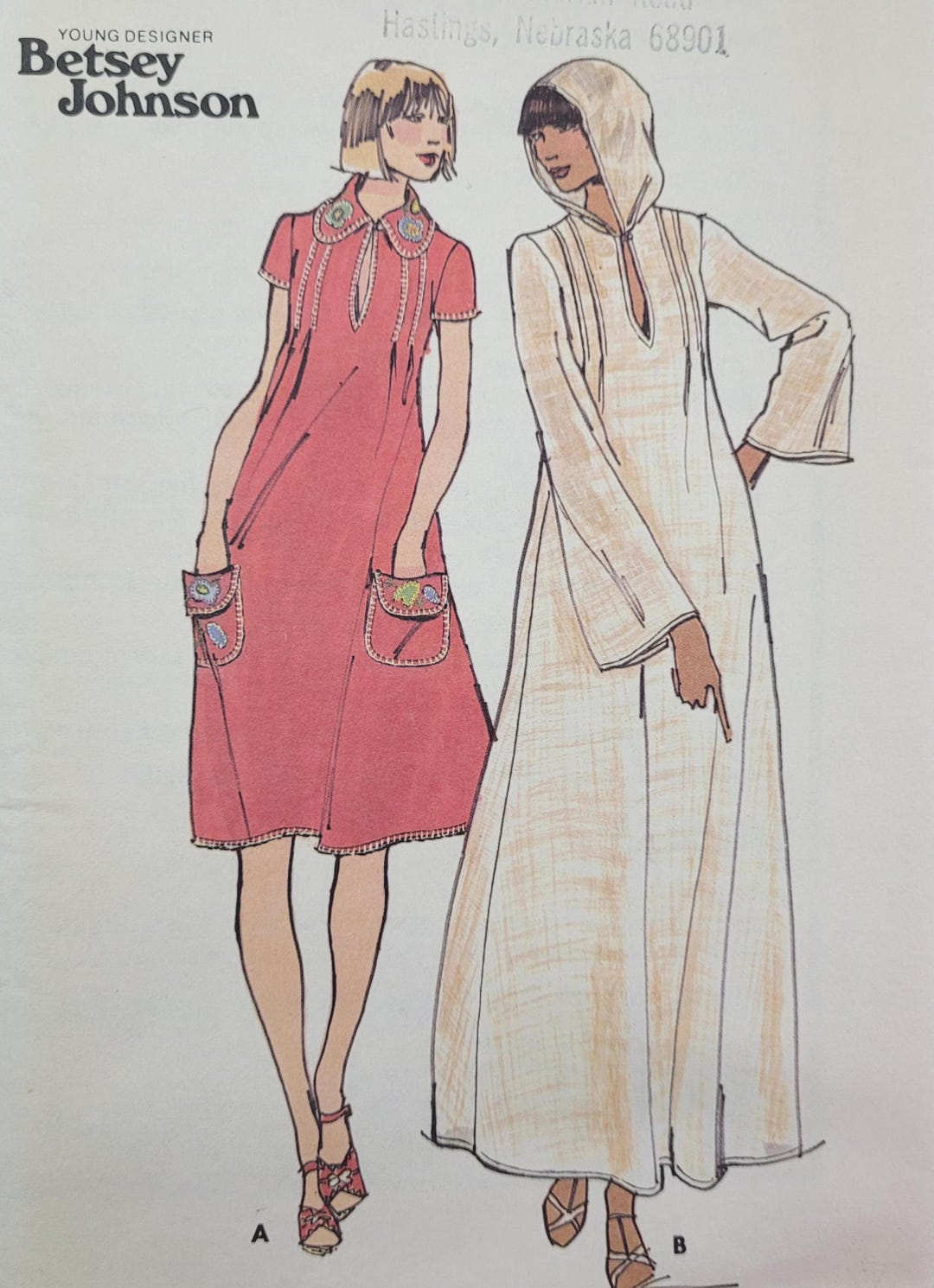 Uncut VTG 70s Butterick Sewing Pattern 4679 Betsey Johnson Misses Loose ...