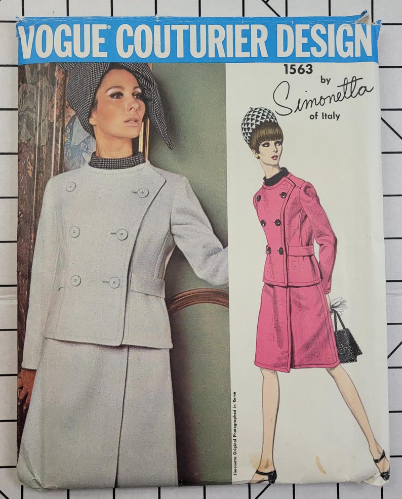 Vintage 60s Vogue Sewing Pattern 1563 Simonetta Two-piece Dress ...