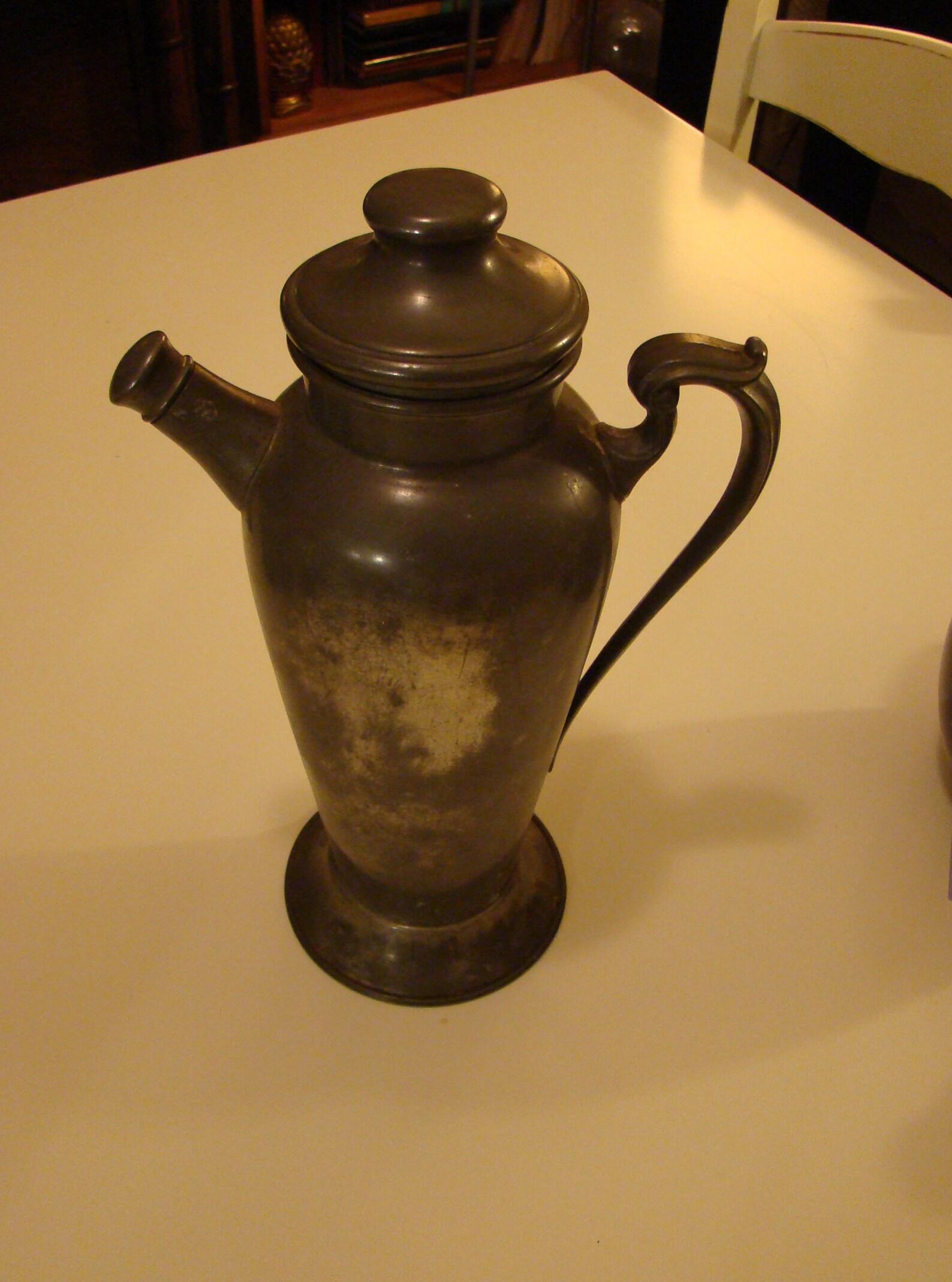 Vintage Pewter Pitcher With Lid & Screwon Spout Cap Vintage Etsy