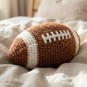 Crochet Football Helmet Giants Pattern | NFL Ball Amigurumi (PDF Download)