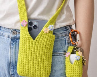 Crochet Phone Case Pattern PDF | Beginner iPhone & AirPods Pouch