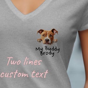 Personalized Pitbull T-Shirt: Custom Dog Portrait Tee, Pet Lover Gift