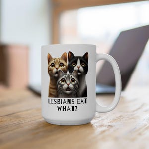Lustige Lesbische Katzen Tasse: LGBTQ+ Pride Kaffeetasse
