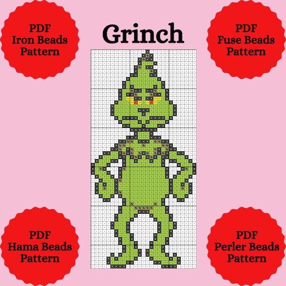 Hama Beads Pattern. Perler Beads Pattern. Iron Beads Pattern. Fuse Beads Pattern. Hama Beads Template. Perler Beads Template. PDF Template