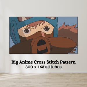 Anime Cross Stitch Pattern. Big Cross Stitch Pattern. PDF Pattern Cross Stitch