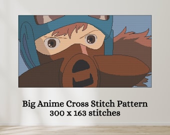Anime Cross Stitch Pattern. Big Cross Stitch Pattern. PDF Pattern Cross Stitch