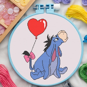 Donkey Cross Stitch Pattern for Beginners. Animal Cross Stitch Pattern. Cartoon Cross Stitch Pattern. PDF Pattern Cross Stitch
