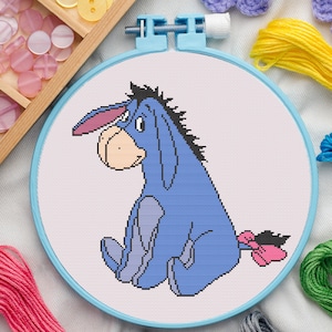 Donkey Cross Stitch Pattern for Beginners. Animal Cross Stitch Pattern. Cartoon Cross Stitch Pattern. PDF Pattern Cross Stitch