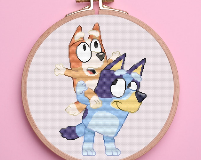 Bluey Easy Cross Stitch Pattern - Instant Download - Etsy Israel