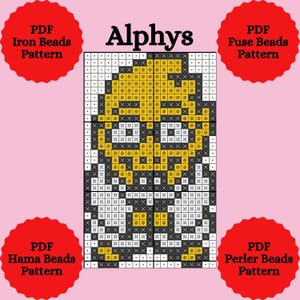 Hama Beads Pattern. Perler Beads Pattern. Iron Beads Pattern. Fuse Beads Pattern. Hama Beads Template. Perler Beads Template. PDF Template