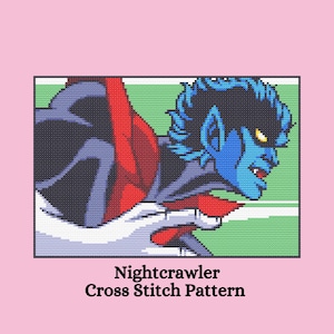Mutant Cross Stitch Pattern. Nerdy Cross Stitch Pattern. Geek Cross Stitch Pattern. Pixel Art Cross Stitch Pattern. Video Game Art
