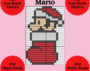 Hama-kralenpatroon. Perler-kralenpatroon. Patroon met ijzeren kralen. Strijkkralenpatroon. Hama-kralensjabloon. Sjabloon voor Perler-kralen. Pdf-sjabloon
