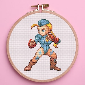 Cammy Cross Stitch Pattern. Easy Cross Stitch Pattern. PDF Pattern Cross Stitch. Pixel Art Cross Stitch Pattern. Instant Download