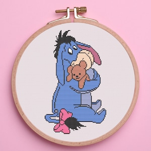 Donkey Cross Stitch Pattern for Beginners. Animal Cross Stitch Pattern. Cartoon Cross Stitch Pattern. PDF Pattern Cross Stitch