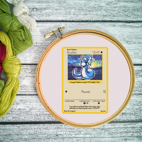 Dratini Card Cross Stitch Pattern. Geeky Cross Stitch Pattern. 8-bit Cross Stitch Pattern. Poket Monster Cross Stitch. Nerdy Cross Stitch - Etsy Dratini Card Cross Stitch Pattern. Geeky Cross Stitch Pattern. 8-bit Cross Stitch Pattern. Poket Monster Cross Stitch. Nerdy Cross Stitch - Etsy
