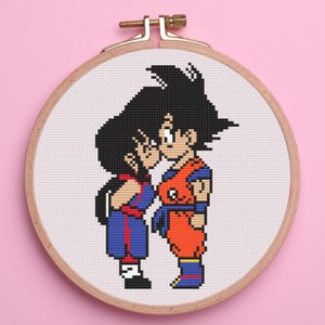 Patrón de punto de cruz de dragón anime para principiantes. Patrón de punto de cruz de Anome. Patrón de punto de cruz fácil. Patrón de punto de cruz en PDF.