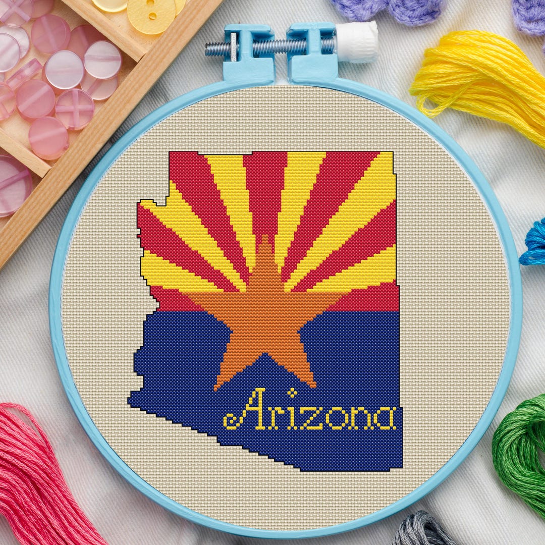 Arizona Cross Stitch Pattern. Cross Stitch Pattern Arizona. Arizona PDF ...