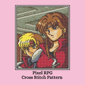 Pixel RPG Cross Stitch Pattern. Nerdy Cross Stitch Pattern. Geek Cross Stitch Pattern. Pixel Art Cross Stitch Pattern. Video Game Art