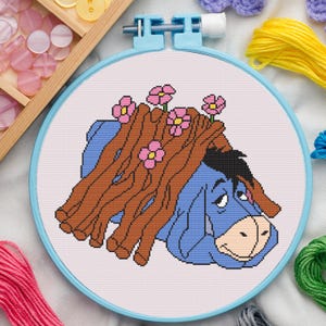Donkey Cross Stitch Pattern for Beginners. Animal Cross Stitch Pattern. Cartoon Cross Stitch Pattern. PDF Pattern Cross Stitch