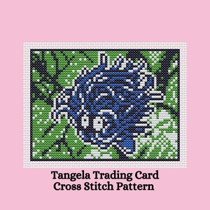 Trading Card Pixel Art Cross Stitch Pattern. Trading Card Cross Stitch Pattern. 8-Bit Cross Stitch Pattern. Poket Monster Cross Stitch