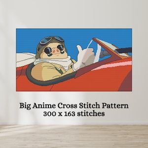 Anime Cross Stitch Pattern. Big Cross Stitch Pattern. PDF Pattern Cross Stitch
