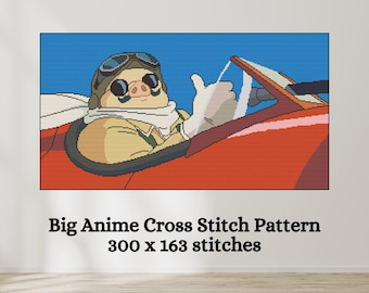 Anime Cross Stitch Pattern. Big Cross Stitch Pattern. PDF Pattern Cross Stitch