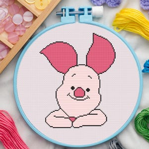 Pig Cross Stitch Pattern for Beginners. Animal Cross Stitch Pattern. Cartoon Cross Stitch Pattern. PDF Pattern Cross Stitch