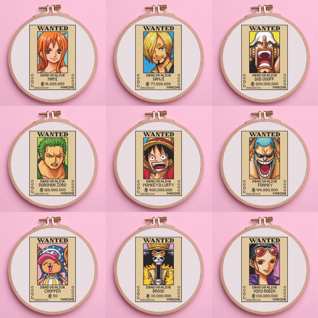 Set of 9 Pirate Bounty Cross Stitch Patterns. Pirate Wanted Posters Cross Stitch Pattern. Geeky Cross Stitch Pattern. Nerdy Cross Stitch - Etsy