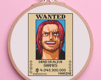 Patrones de punto de cruz de Pirate Bounty. Patrón de punto de cruz de carteles de "Se busca pirata". Patrón de punto de cruz geek. Punto de cruz nerd. PDF instantáneo.