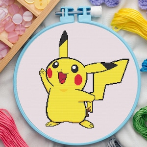 Electric Type #25 Cross Stitch Pattern for Beginners. Easy Cross Stitch Pattern. PDF Pattern Cross Stitch. Anime Cross Stitch Pattern
