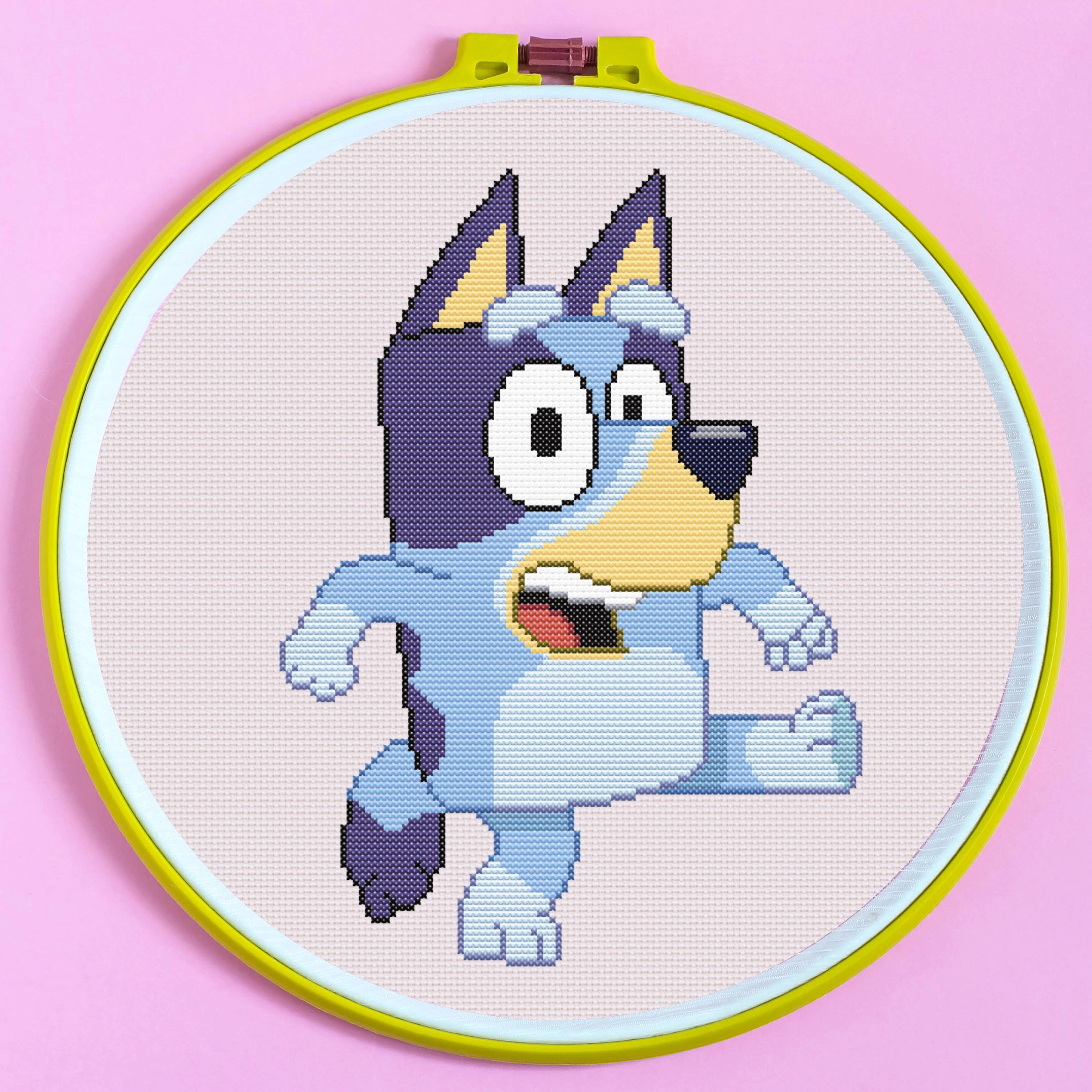 Bluey Crossroads Pattern Bluey Cross Stitch Pattern for Beginners. Blue Heeler Cross Stitch ...