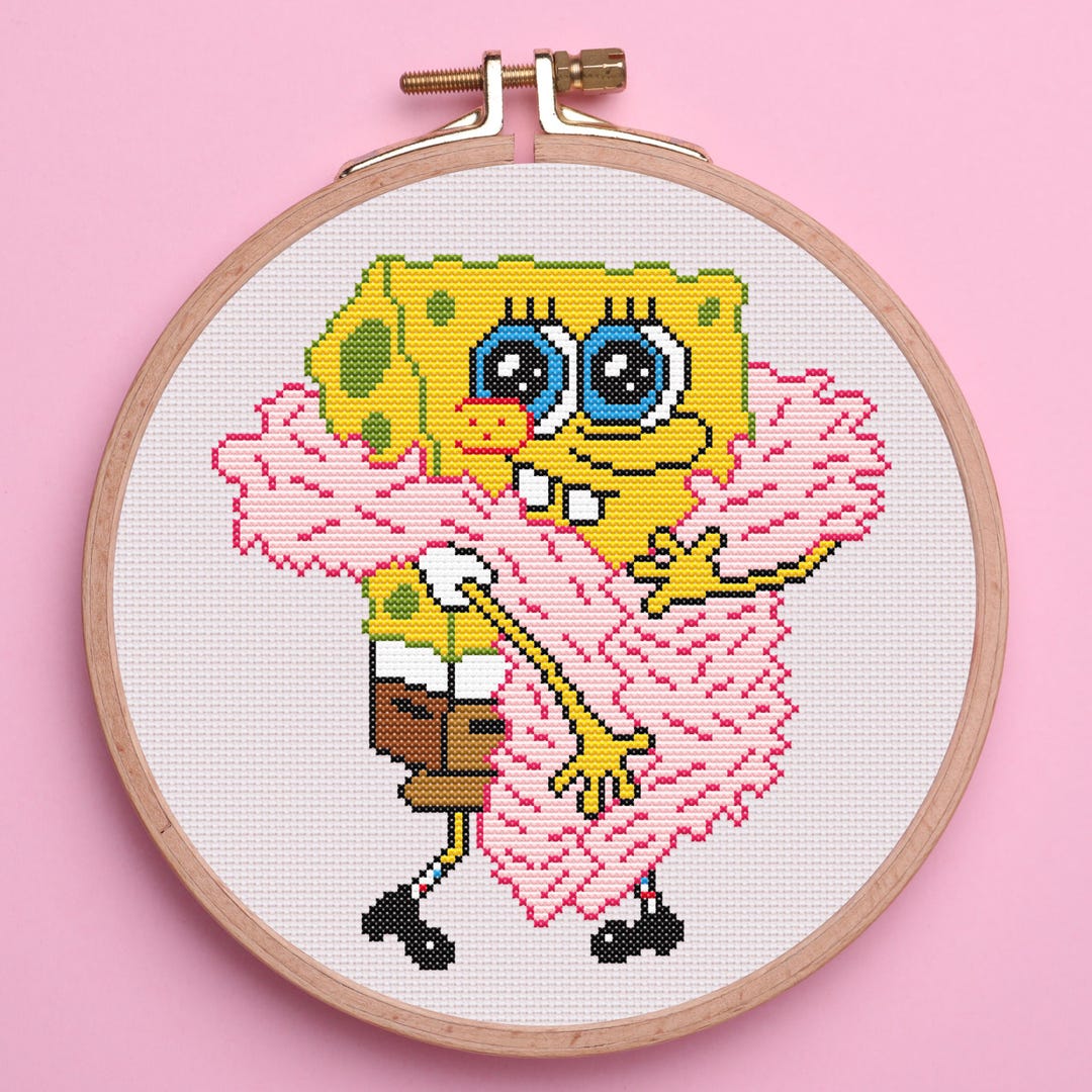 Sponge Cross Stitch Pattern. Easy Cross Stitch Pattern. PDF Pattern ...
