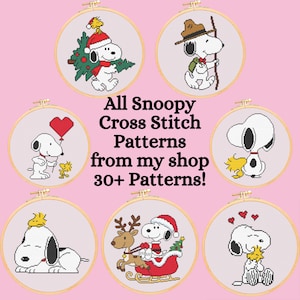 All Snoopy Cross Stitch Patterns from my store. 25+ Snoopy Cross Stitch Patterns. Peanuts Cross Stitch Pattern. PDF Pattern Cross Stitch