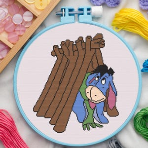 Donkey Cross Stitch Pattern for Beginners. Animal Cross Stitch Pattern. Cartoon Cross Stitch Pattern. PDF Pattern Cross Stitch