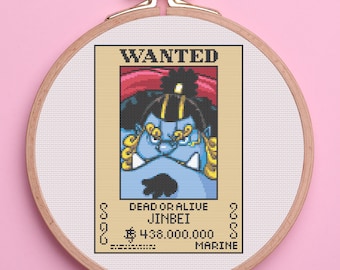 Patrones de punto de cruz de Pirate Bounty. Patrón de punto de cruz de carteles de "Se busca pirata". Patrón de punto de cruz geek. Punto de cruz nerd. PDF instantáneo.
