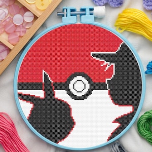Anime Cross Stitch Pattern for Beginners. Easy Cross Stitch Pattern. PDF Pattern Cross Stitch. Anime Cross Stitch Pattern