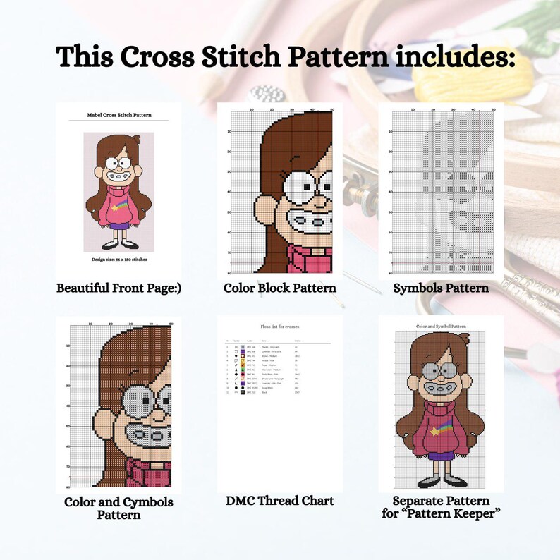 Mabel Cross Stitch Pattern for Beginners. Easy Cross Stitch Pattern ...
