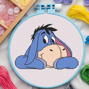 Donkey Cross Stitch Pattern for Beginners. Animal Cross Stitch Pattern. Cartoon Cross Stitch Pattern. PDF Pattern Cross Stitch